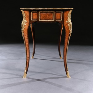 French 19th Century Gilt-Bronze Mounted Writing Table of Fine Quality