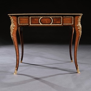French 19th Century Gilt-Bronze Mounted Writing Table of Fine Quality