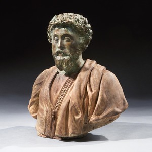 Pair of Late 19th Century Portrait Busts of Caesars Marcus Aurelius and Caracalla