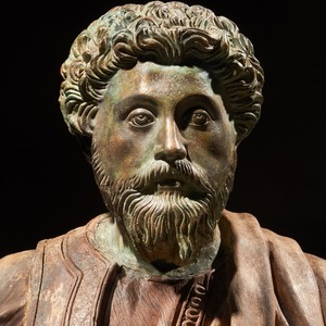 Pair of Late 19th Century Portrait Busts of Caesars Marcus Aurelius and Caracalla