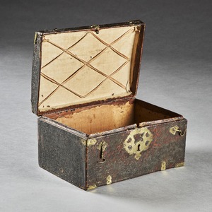Late 17th Century Leather and Brass Travelling Box 