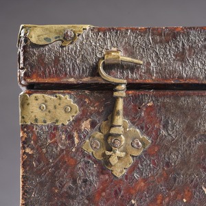 Late 17th Century Leather and Brass Travelling Box 
