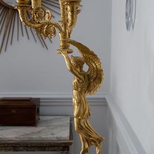 French Late Empire Gilt Bronze Candelabra Attributed To Pierre Philippe Thomire