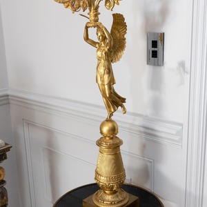 French Late Empire Gilt Bronze Candelabra Attributed To Pierre Philippe Thomire