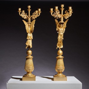 French Late Empire Gilt Bronze Candelabra Attributed To Pierre Philippe Thomire