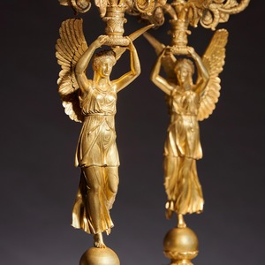French Late Empire Gilt Bronze Candelabra Attributed To Pierre Philippe Thomire