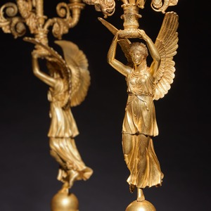 French Late Empire Gilt Bronze Candelabra Attributed To Pierre Philippe Thomire