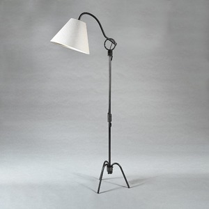 Pair of Jean Royère Adjustable Iron Floor Lamp 1940’s