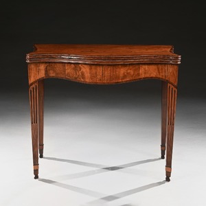 George III Mahogany Serpentine Tea Table of Exceptional Colour and Patination
