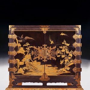 17th Century Japanese Lacquer Cabinet On French Giltwood Regence Stand